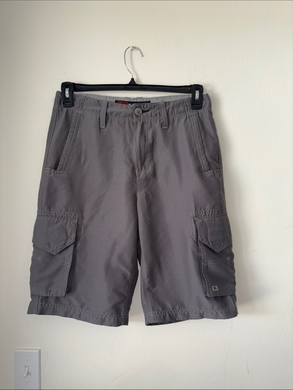 Tony Hawk Men's Gray Cargo Shorts with Utility Pockets
